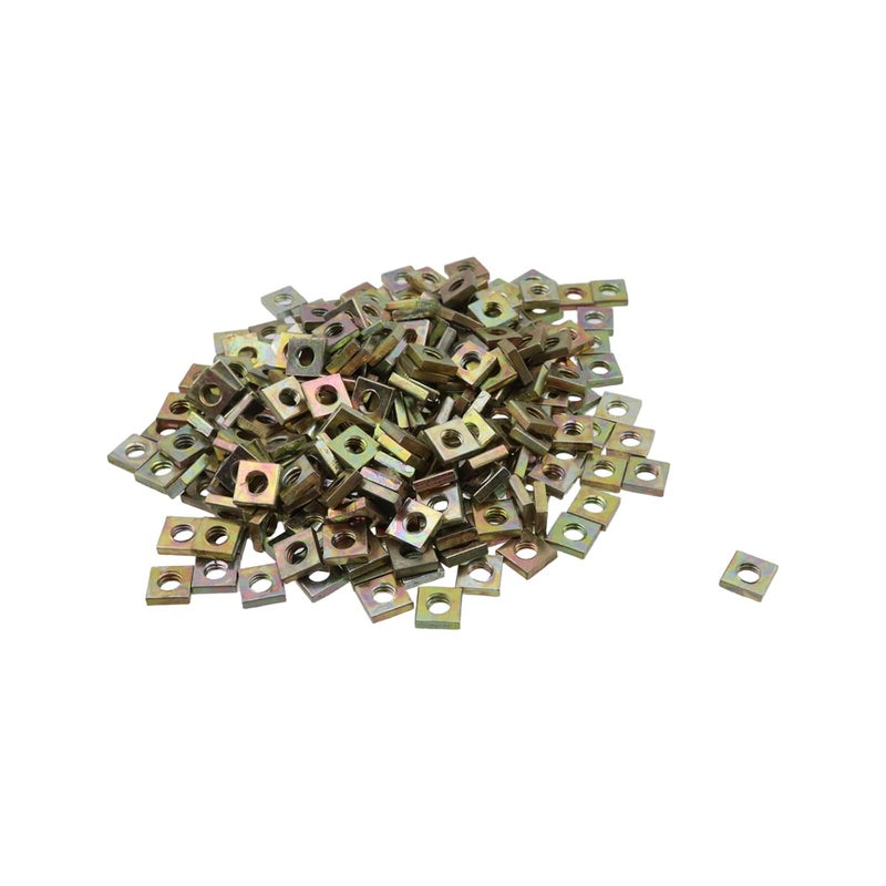 Sscon 500Pcs M4x7mmx2mm Zinc Plated Square Nuts Square Thin Nuts - M4 - Image 1